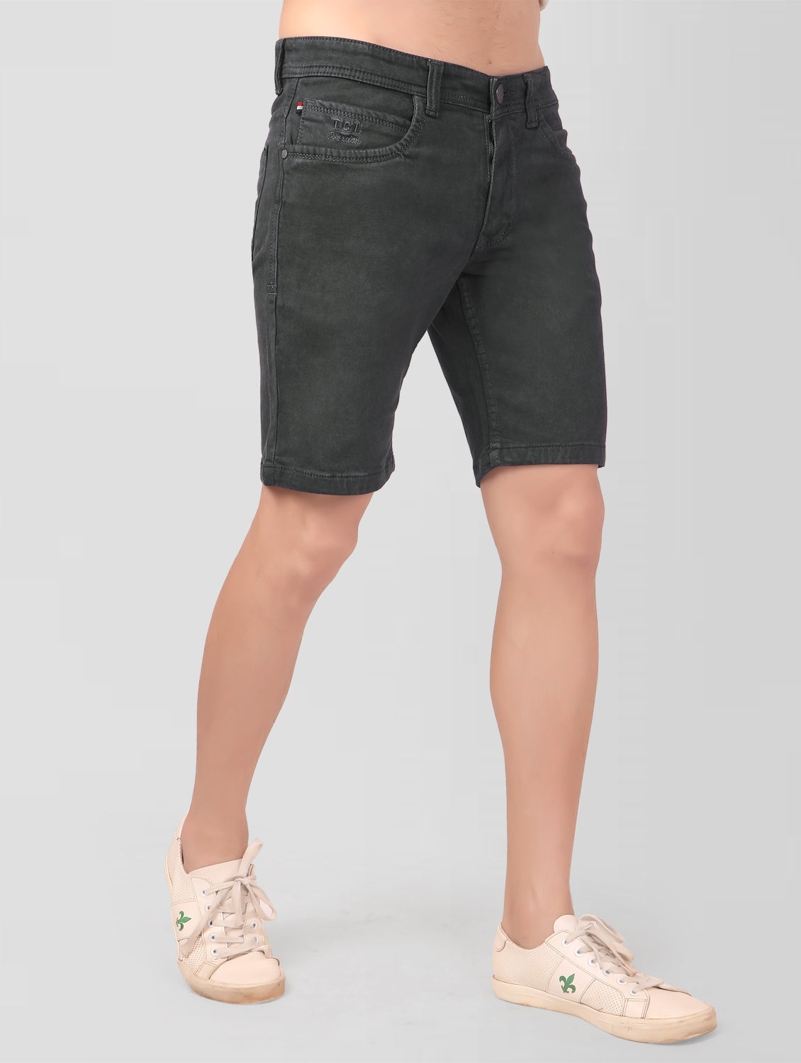 True Colors of India®️ (TCI) Men Dark Grey Regular Shorts