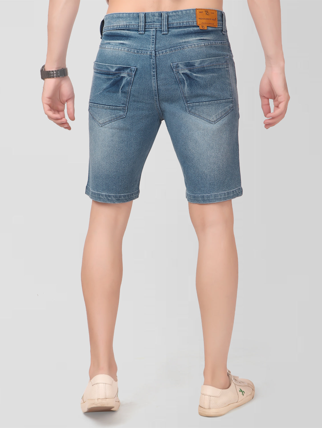 True Colors of India®️ (TCI) Men Light Blue Regular Shorts