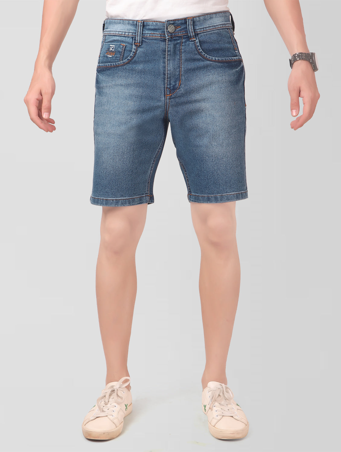 True Colors of India®️ (TCI) Men Mid Blue Regular Shorts