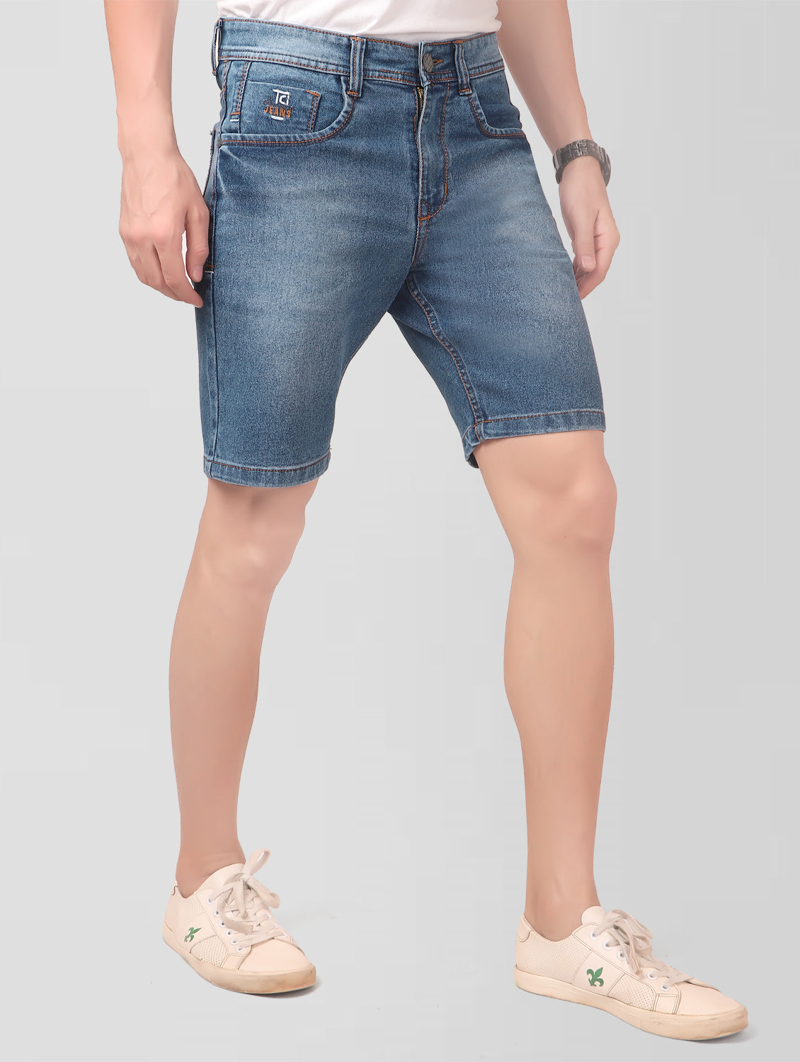 True Colors of India®️ (TCI) Men Mid Blue Regular Shorts