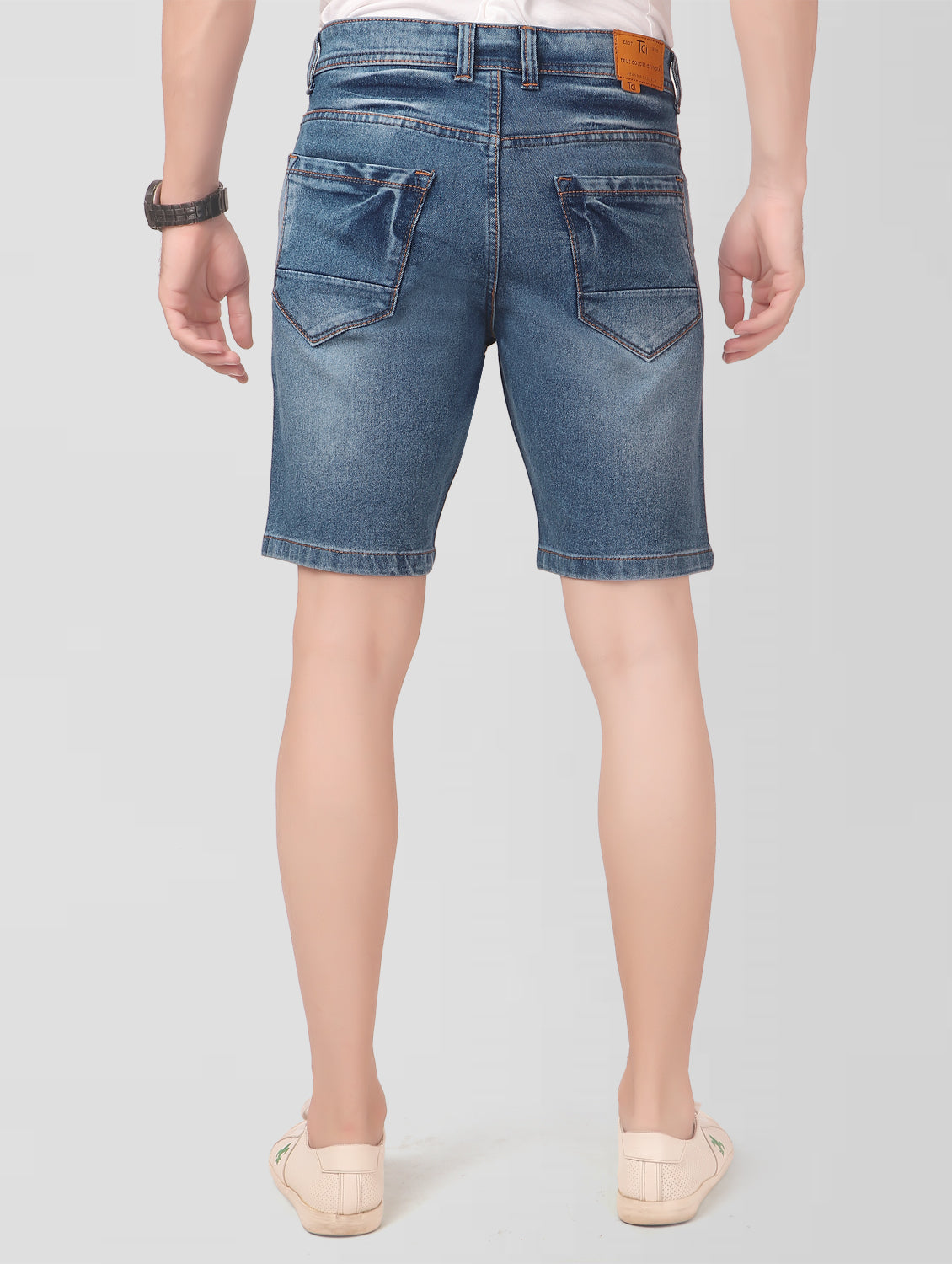 True Colors of India®️ (TCI) Men Mid Blue Regular Shorts