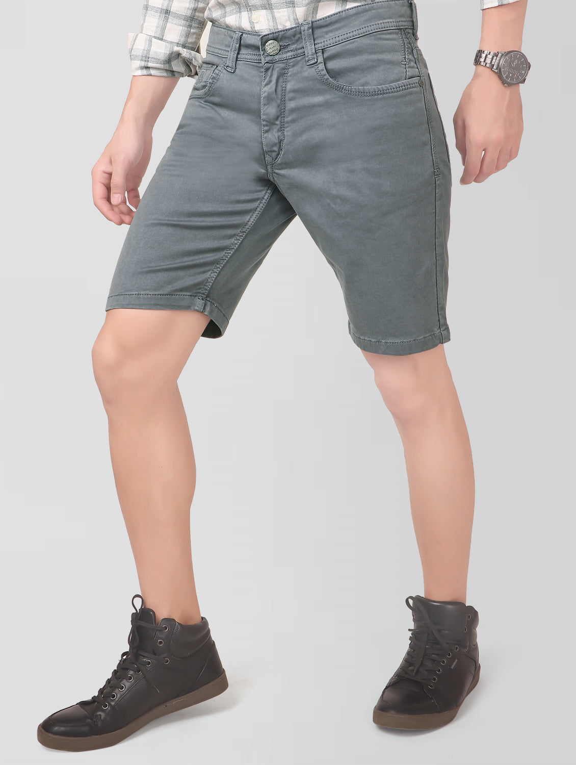 True Colors of India®️ (TCI) Men Grey Regular Shorts