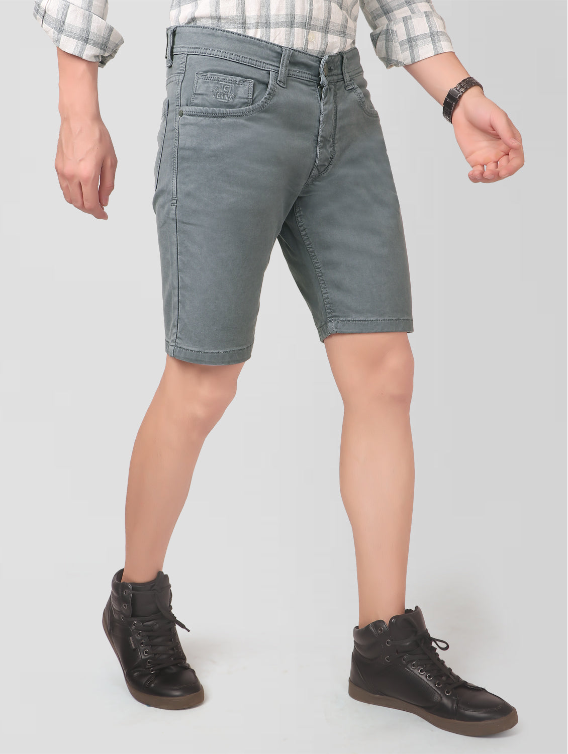 True Colors of India®️ (TCI) Men Grey Regular Shorts