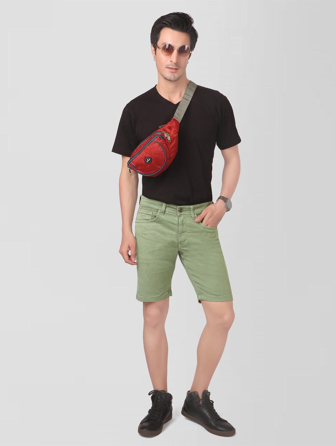 True Colors of India®️ (TCI) Men Light Pista Regular Shorts