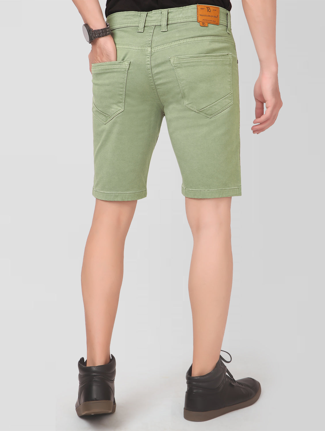 True Colors of India®️ (TCI) Men Light Pista Regular Shorts