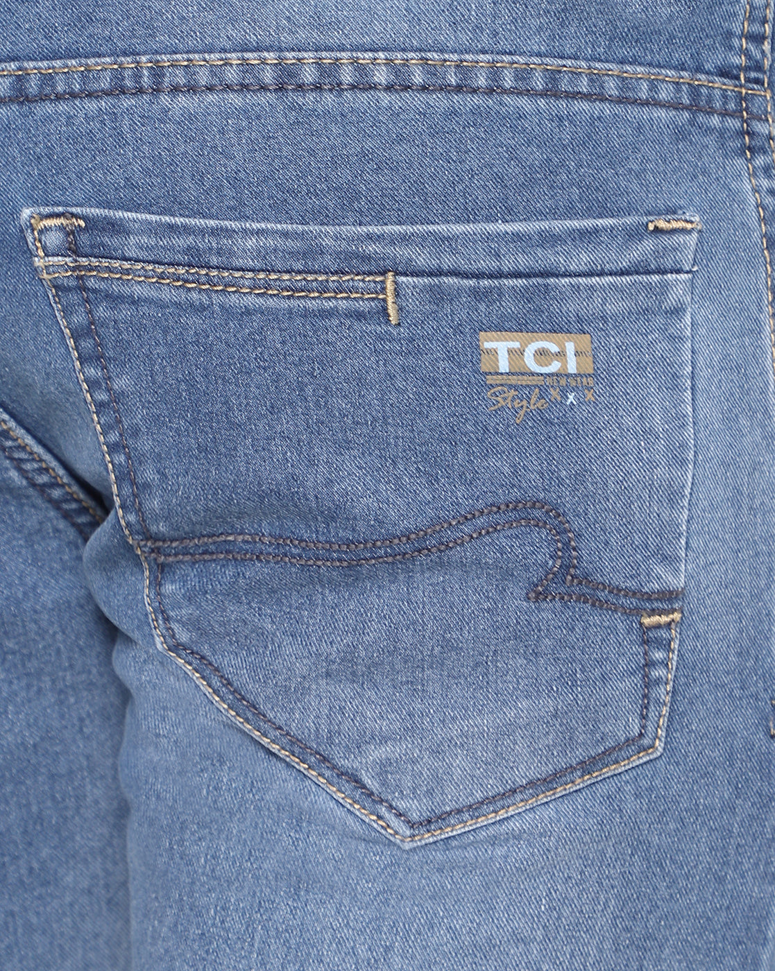 True Colors of India®️ (TCI) Men Washed Blue Denim Cotton Jeans