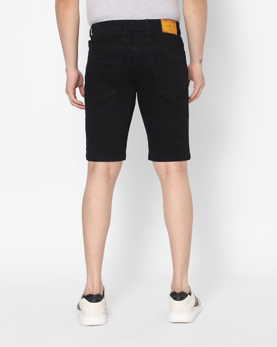 True Colors of India®️ (TCI) Men Emboss Black Shorts