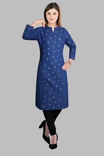 Cefalu Women Printed Cotton blend Kurtis