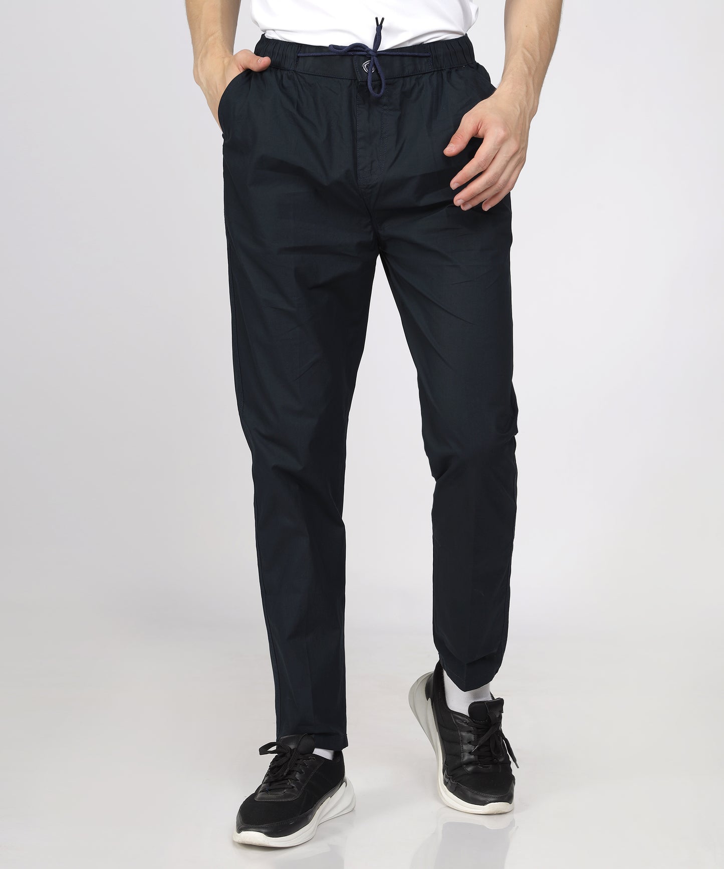 TCI Men’s Blue Comfort Fit Cotton Trouser displayed.