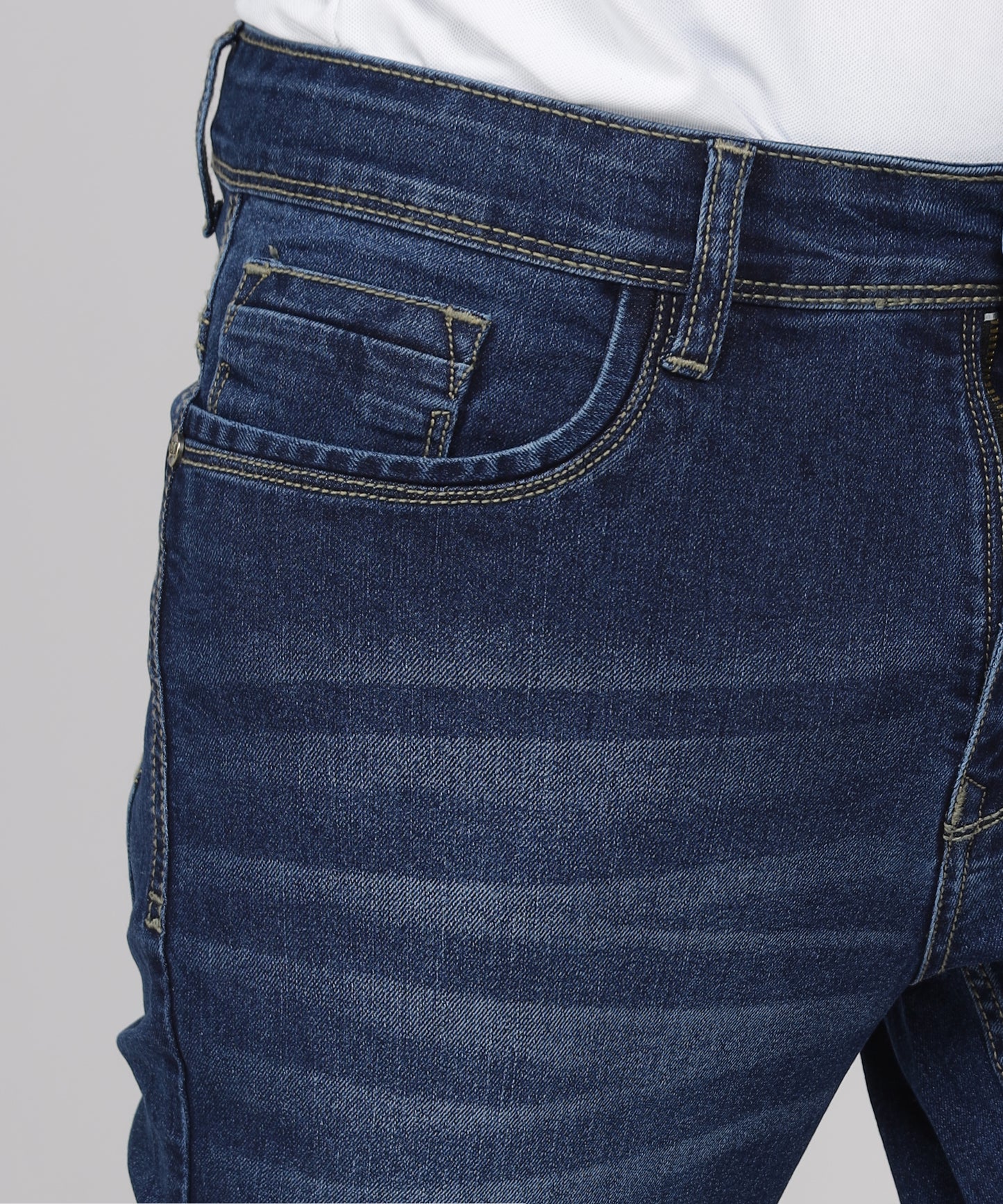 TCI Mens Flow Mid Blue slim fit stretchable jeans