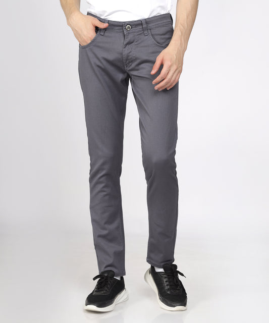 TCI Men’s Dark Grey Regular Fit Trousers displayed.